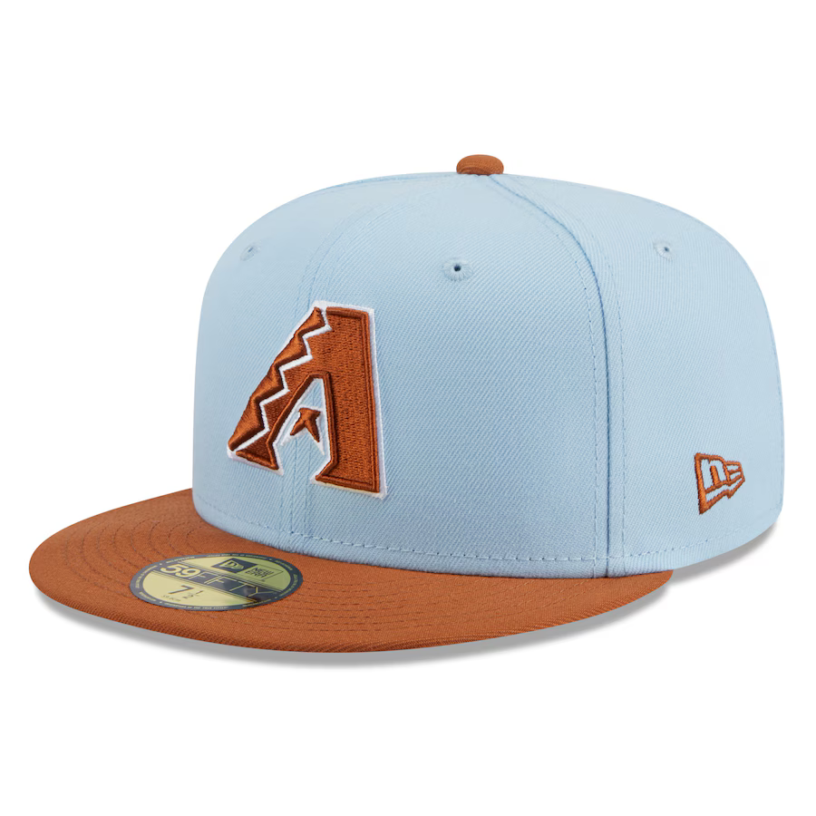 New Era Arizona Diamondbacks Color Pack 59FIFTY Fitted Hat-Light Blue/Rust Orange