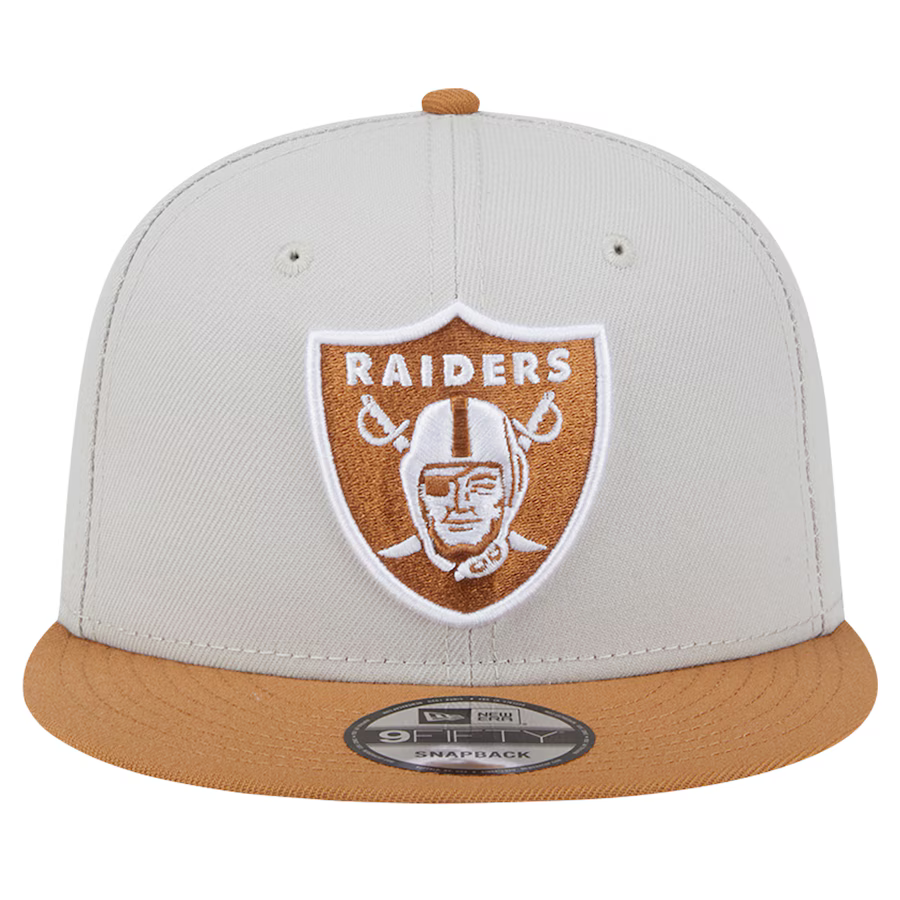 New Era Las Vegas Raiders 2-Tone Color Pack 9FIFTY Snapback Hat-Stone/Brown