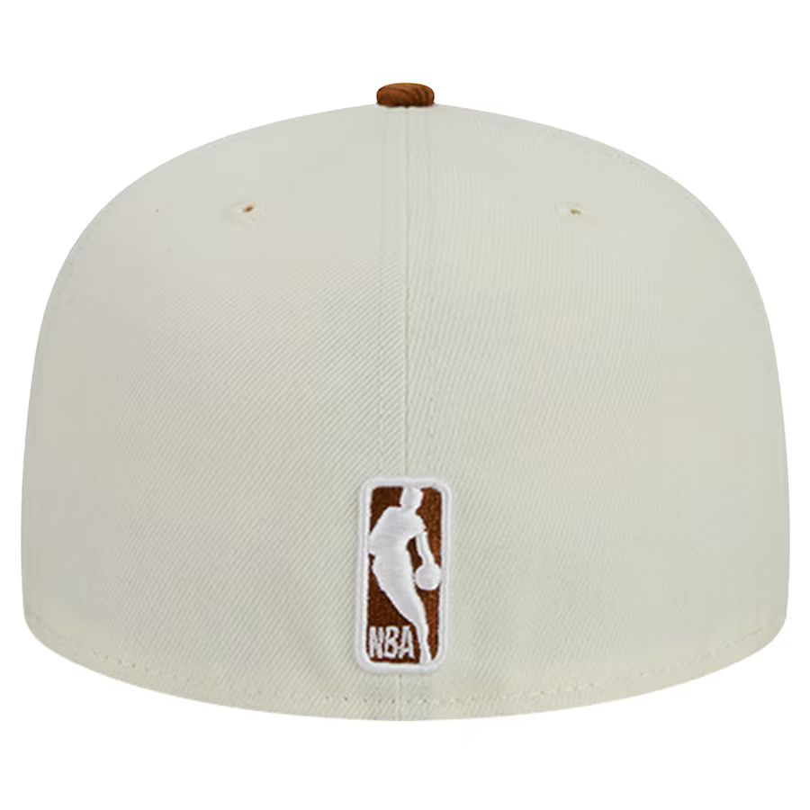New Era Los Angeles Lakers 2-Tone Corduroy Visor 59FIFTY Fitted Hat-Cream/Brown