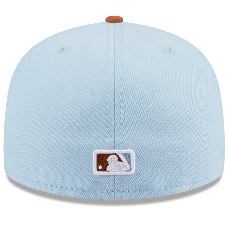 New Era Texas Rangers Color Pack 59FIFTY Fitted Hat-Light Blue/Rust Orange