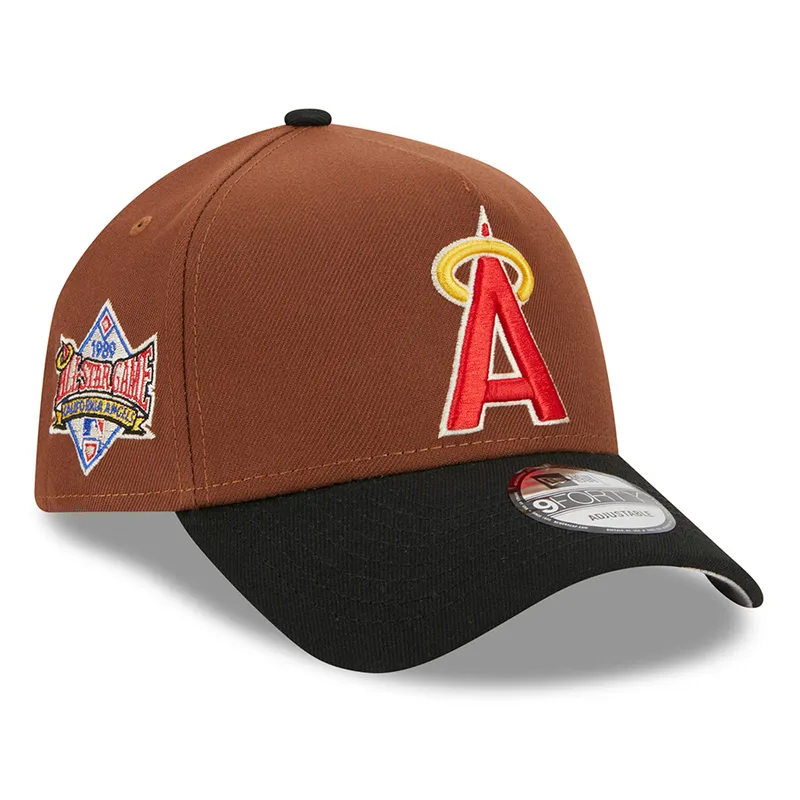 New Era Los Angeles Angels Harvest A Frame 9forty Adjustable Hat - Brown