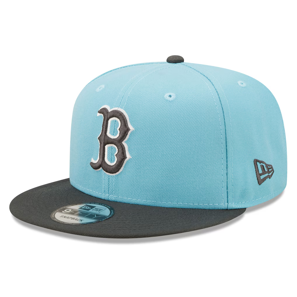 New Era Boston Red Sox 2-Tone Color Pack 9FIFTY Snapback Hat-Light Blue/Charcoal