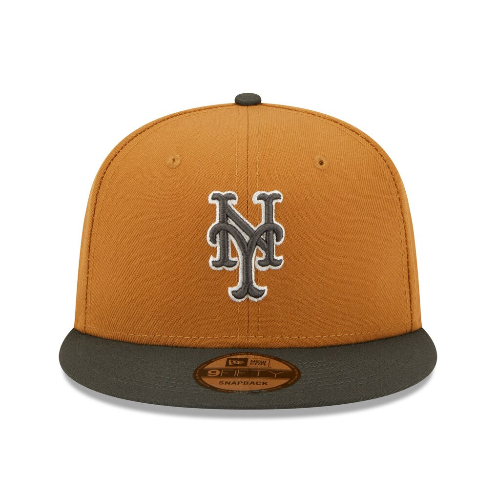 New Era New York Mets 2-Tone Color Pack 9FIFTY Snapback Hat-Bronze/Charcoal