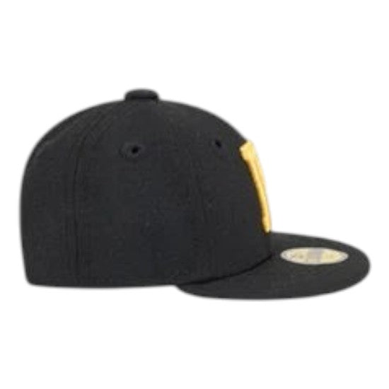 Coliseum Sports New Era Pittsburgh Pirates mini 59Fifty fitted cap in black with yellow logo embroidery