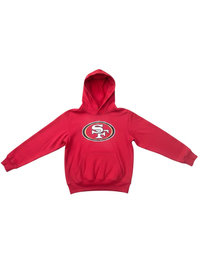 Coliseum Sports youth red San Francisco 49ers fleece hoodie with team logo on chest