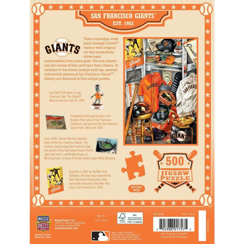 San Francisco Giants - Locker Room 500 Piece Jigsaw Puzzle
