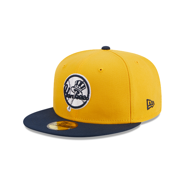 New Era New York Yankees Two-Tone Color Pack 59FIFTY Fitted Hat-Gold/Navy