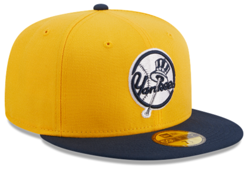 New Era New York Yankees Two-Tone Color Pack 59FIFTY Fitted Hat-Gold/Navy