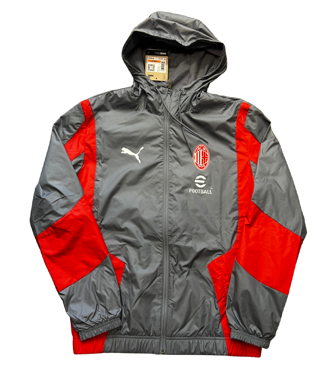 Puma AC Milan Prematch Woven Jacket - Gray