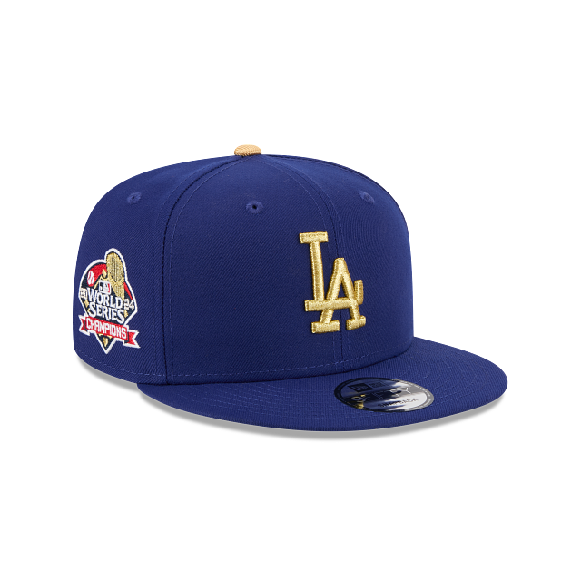 New Era Los Angeles Dodgers 2024 World Series Side Patch 9FIFTY Snapback Hat-Royal/Gold