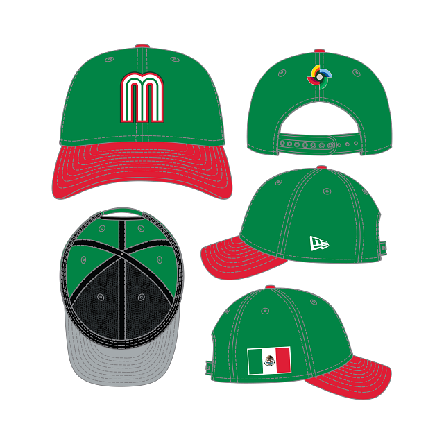 New Era Youth Team Mexico 2026 World Baseball Classic 9FORTY® A-Frame Adjustable Hat