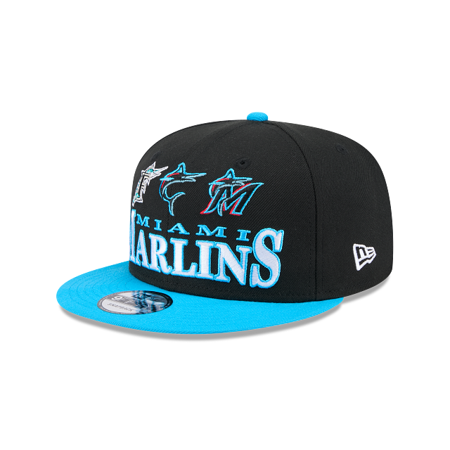 New Era Miami Marlins Archive Multi Logo 9FIFTY Snapback Hat -