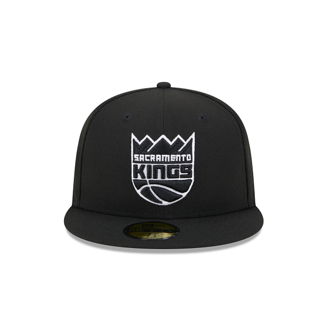 New Era Sacramento Kings Western Conference Side Patch 59fifty Fitted Hat-Black/White