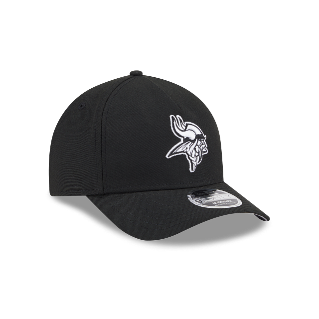 New Era Minnesota Vikings M-Crown A-FRAME 9FORTY Adjustable Hat-Black/White