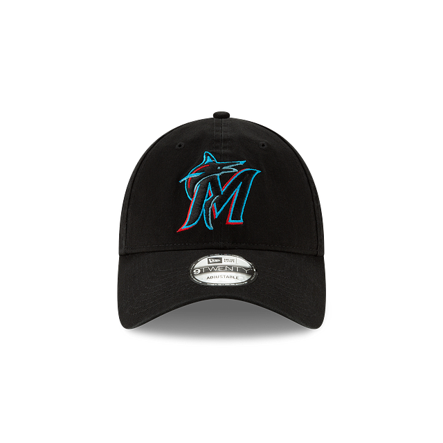 New Era Youth Miami Marlins Core Classic 9TWENTY Adjustable Hat-Black