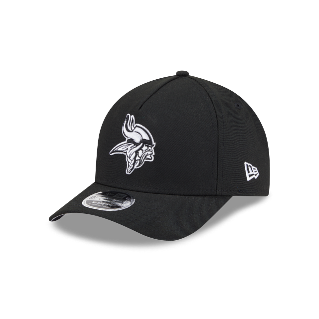New Era Minnesota Vikings M-Crown A-FRAME 9FORTY Adjustable Hat-Black/White