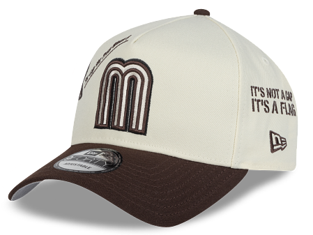New Era Mexico Anniversary Series A-Frame 9FORTY Adjustable Hat-Chrome/Brown