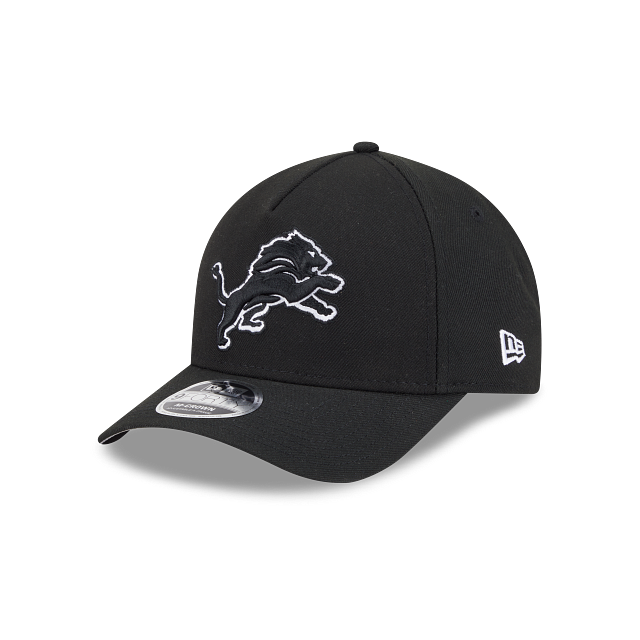 New Era Detroit Lions M-Crown 9FORTY A-Frame Adjustable Hat-Black/White