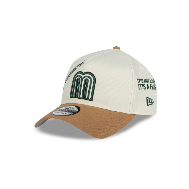 New Era Mexico Anniversary Series A-Frame 9FORTY Adjustable Hat-Chrome/Khaki