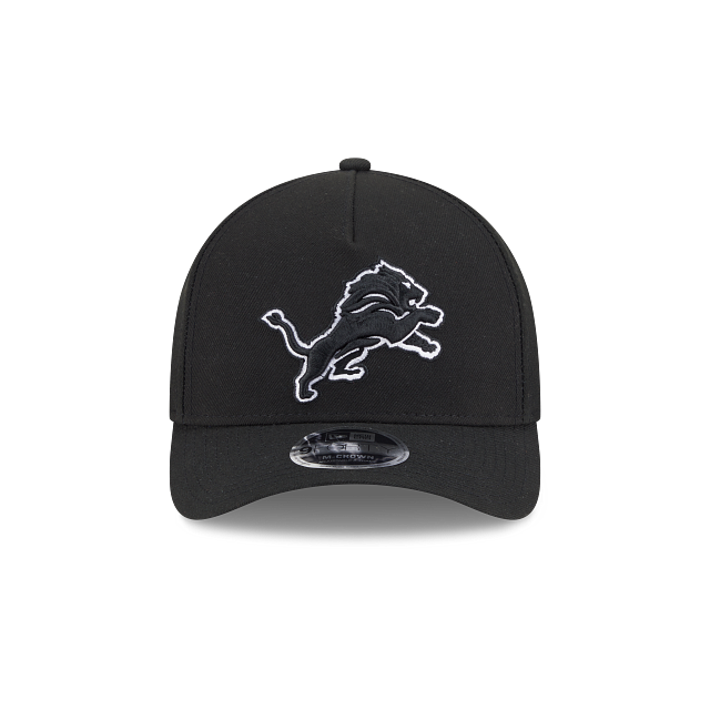 New Era Detroit Lions M-Crown 9FORTY A-Frame Adjustable Hat-Black/White