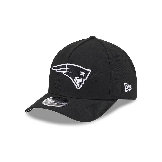 New Era New England Patriots M-Crown 9FORTY A-Frame Adjustable Hat-Black/White