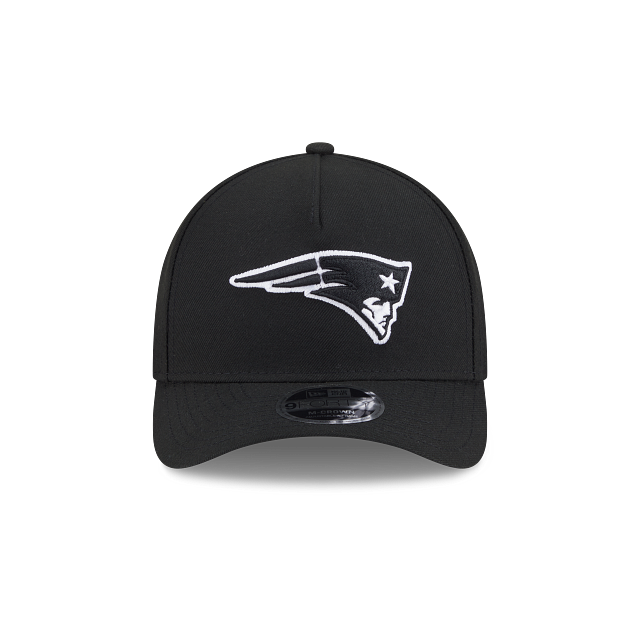 New Era New England Patriots M-Crown 9FORTY A-Frame Adjustable Hat-Black/White