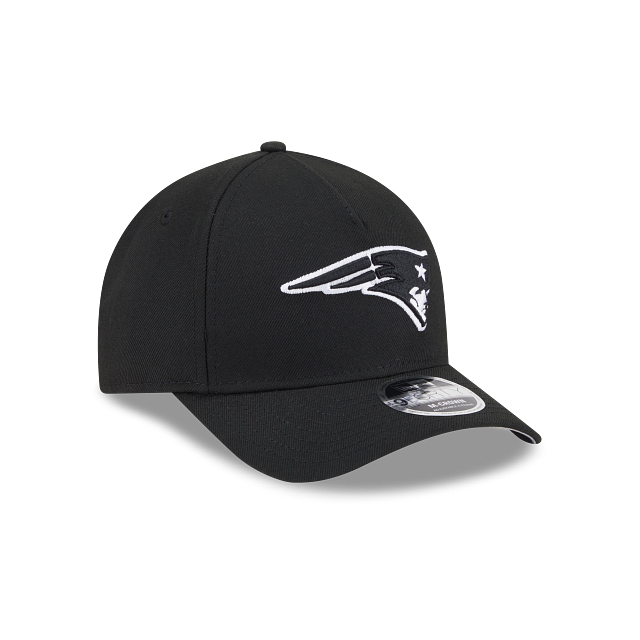 New Era New England Patriots M-Crown 9FORTY A-Frame Adjustable Hat-Black/White