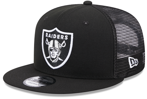 New Era Las Vegas Raiders Trucker 9FIFTYSnapback Hat - Black