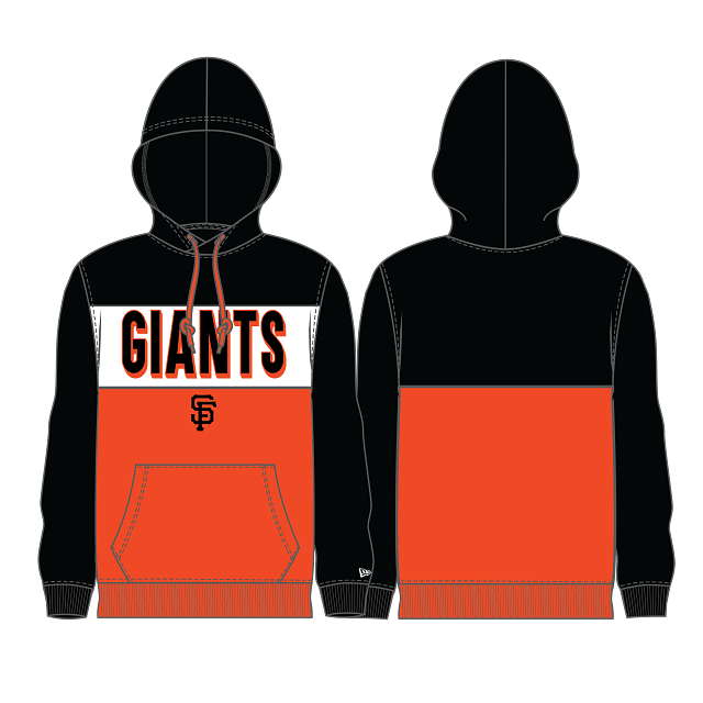 New Era Men's San Francisco Giants Hoodie-Orange/Black