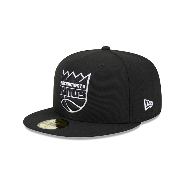New Era Sacramento Kings Western Conference Side Patch 59fifty Fitted Hat-Black/White