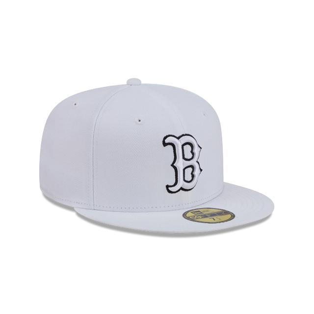 New Era Boston Red Sox Color Basic 59Fifty Fitted Hat- White/Black