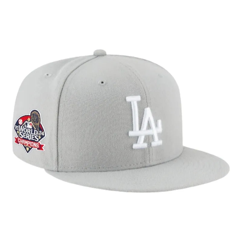 New Era Los Angeles Dodgers 2024 World Series Champions 59FIFTY Fitted Hat-Gray