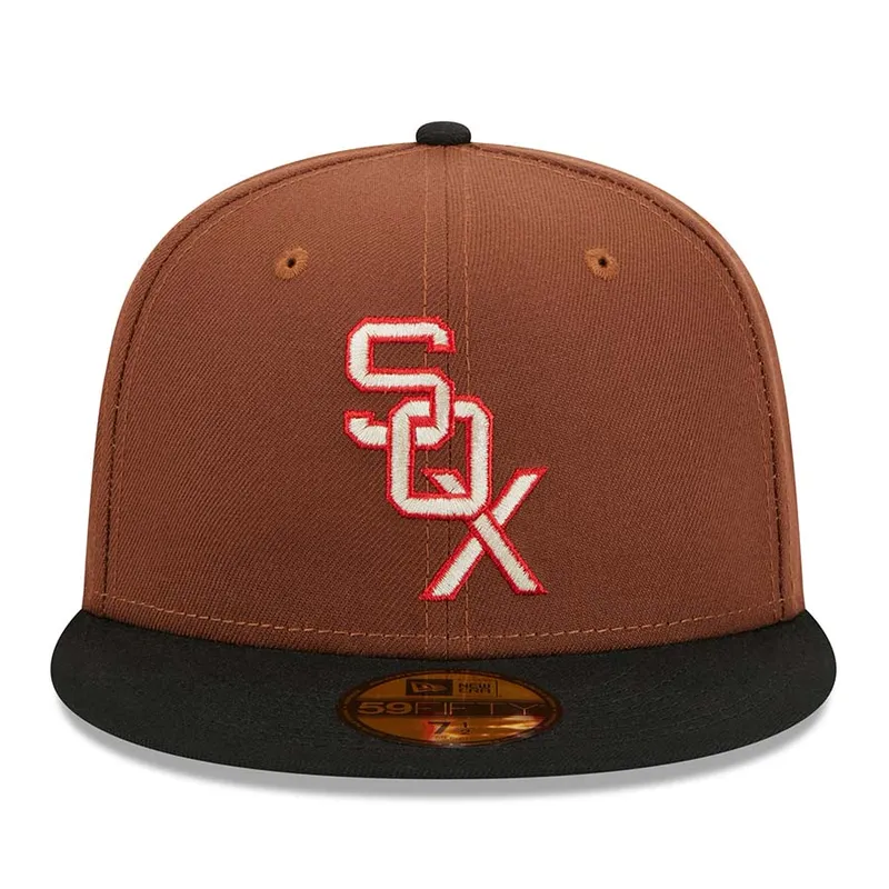 New Era Chicago White Sox Harvest 1950 Side Patch 59fifty Fitted Hat-Brown