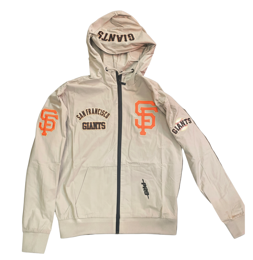 Pro Standard Men's San Francisco Giants Hybrid Woven Jacket-Khaki