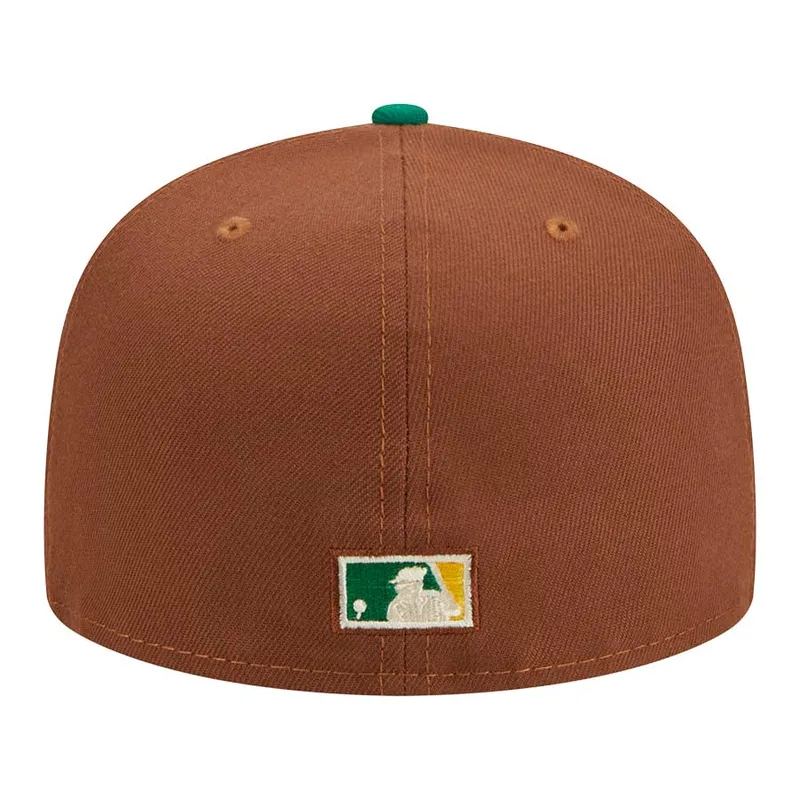 New Era Oakland Athletics Harvest 30th Side Patch 59fifty Fitted Hat-Brown