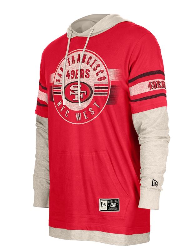 New Era Men's San Francisco 49ers Twofer Pullover Hoodie - Red/White