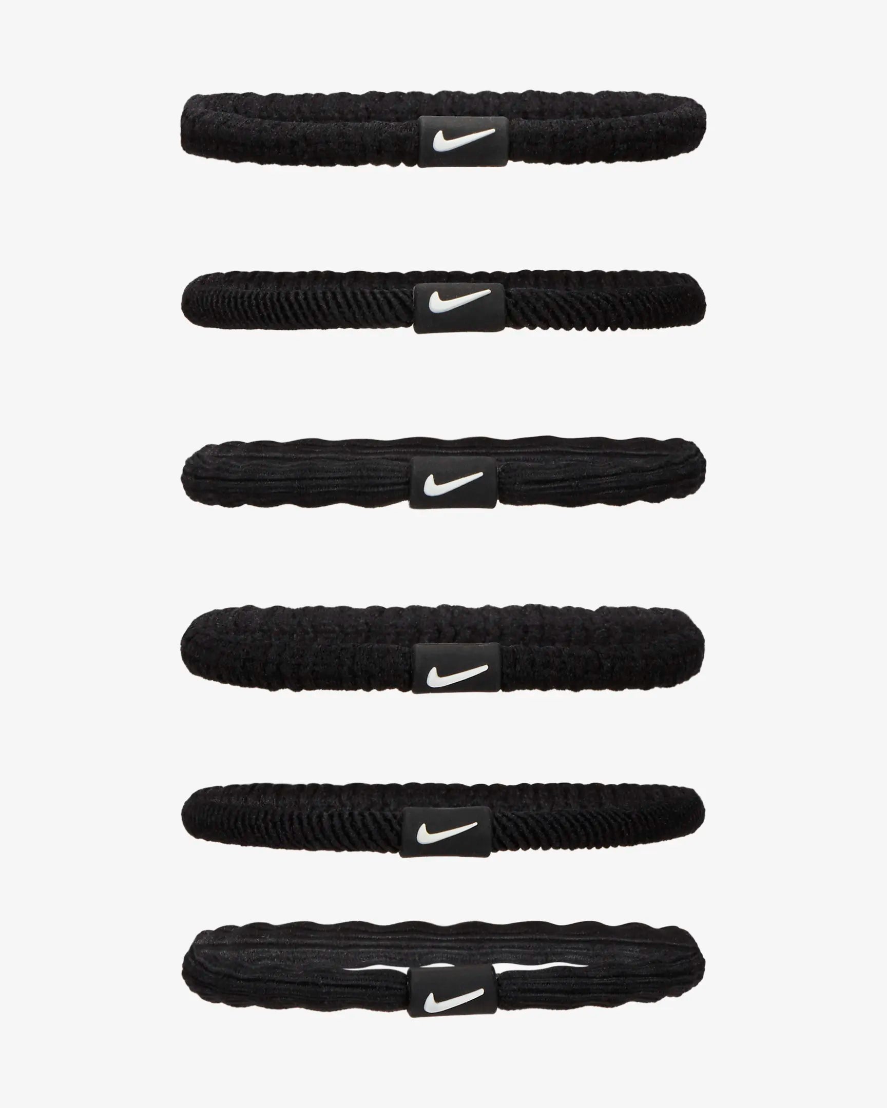 Nike Flex Hair Ties 6 Pack-Black