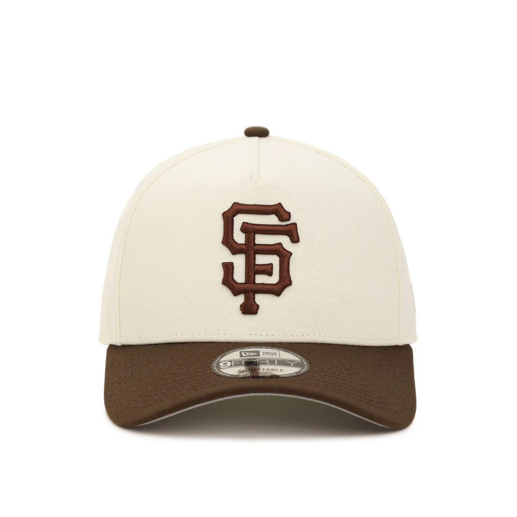 New Era Youth San Francisco Giants 9FORTY A-Frame Snapback Hat- Stone Brown