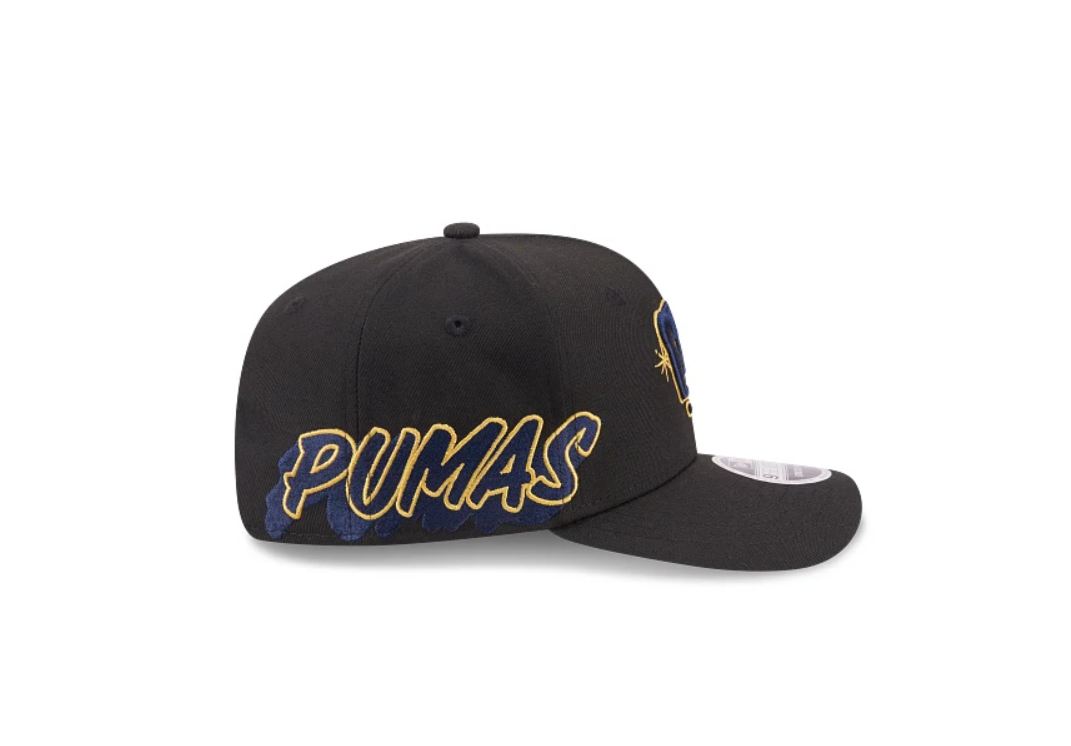 New Era Pumas UNAM 9Seventy Cap "Pumas" Side Patch Strech-Snap - Black