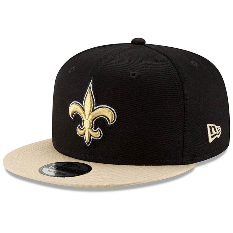New Era New Orleans Saints 2-Tone 9FIFTY Snapback Hat-Black/Gold