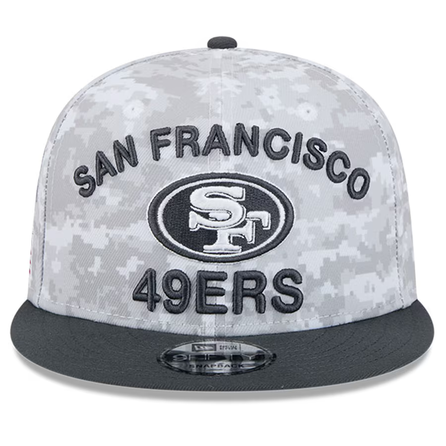 New Era San Francisco 49ers Salute to Service 9FIFTY Snapback Hat 2024