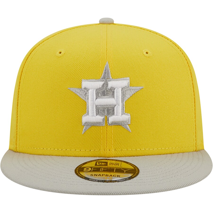 New Era Houston Astros 2-Tone Color Pack 9FIFTY Snapback Hat-Yellow/Gray