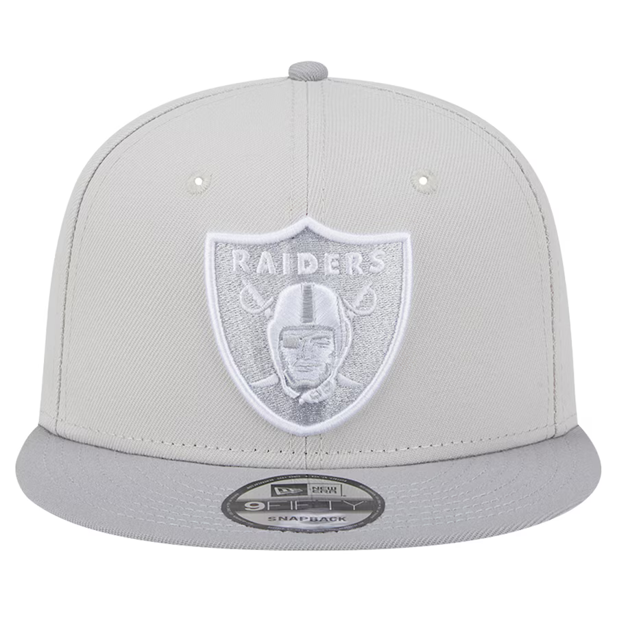 New Era Las Vegas Raiders 2-Tone Color Pack 9FIFTY Snapback Hat-Stone/Gray