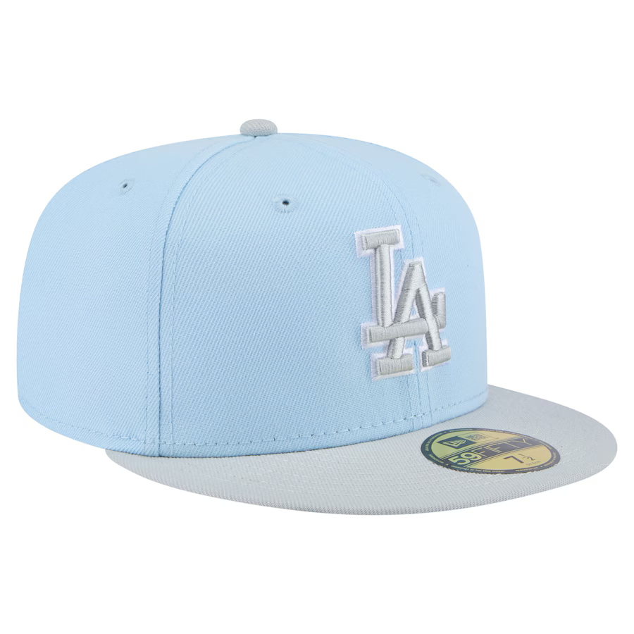 New Era Los Angeles Dodgers 2-Tone Color Pack 59FIFTY Fitted Hat-Light Blue/Gray