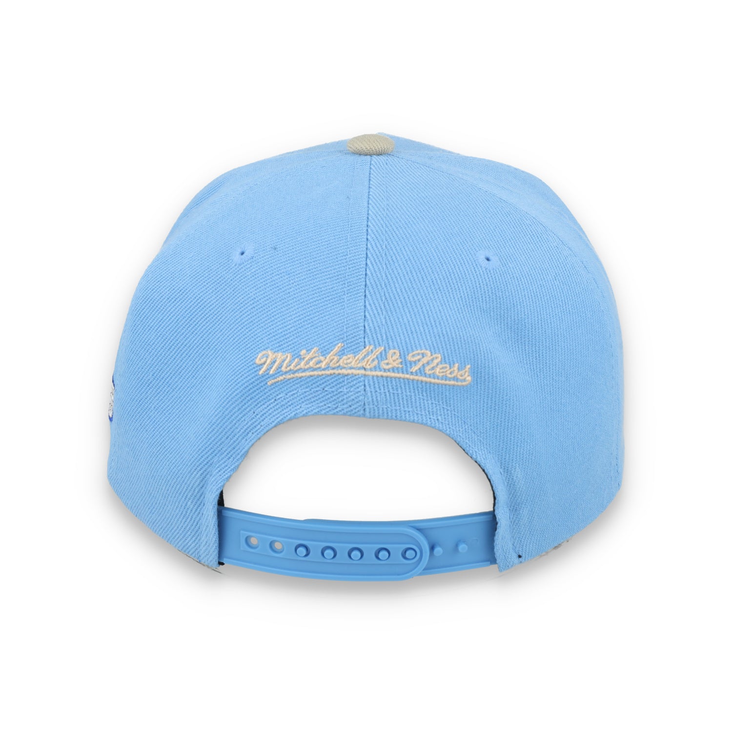 Mitchell & Ness Houston Astros 2005 World Series Side Patch Pro Pitch Snapback Hat-Light Blue/Beige