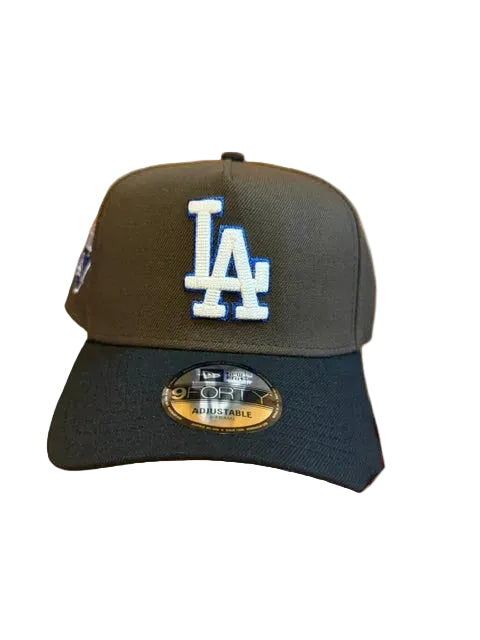 New Era Los Angeles Dodgers a frame Brown/Black Back2back World series patch