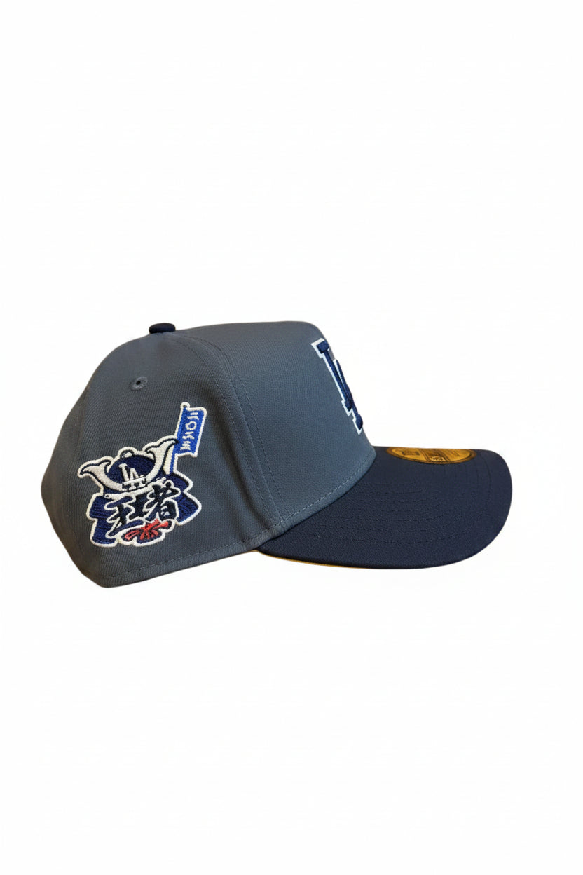New Era Los Angeles Dodgers Dodgers a-frame Dark Gray with Samurai side patch