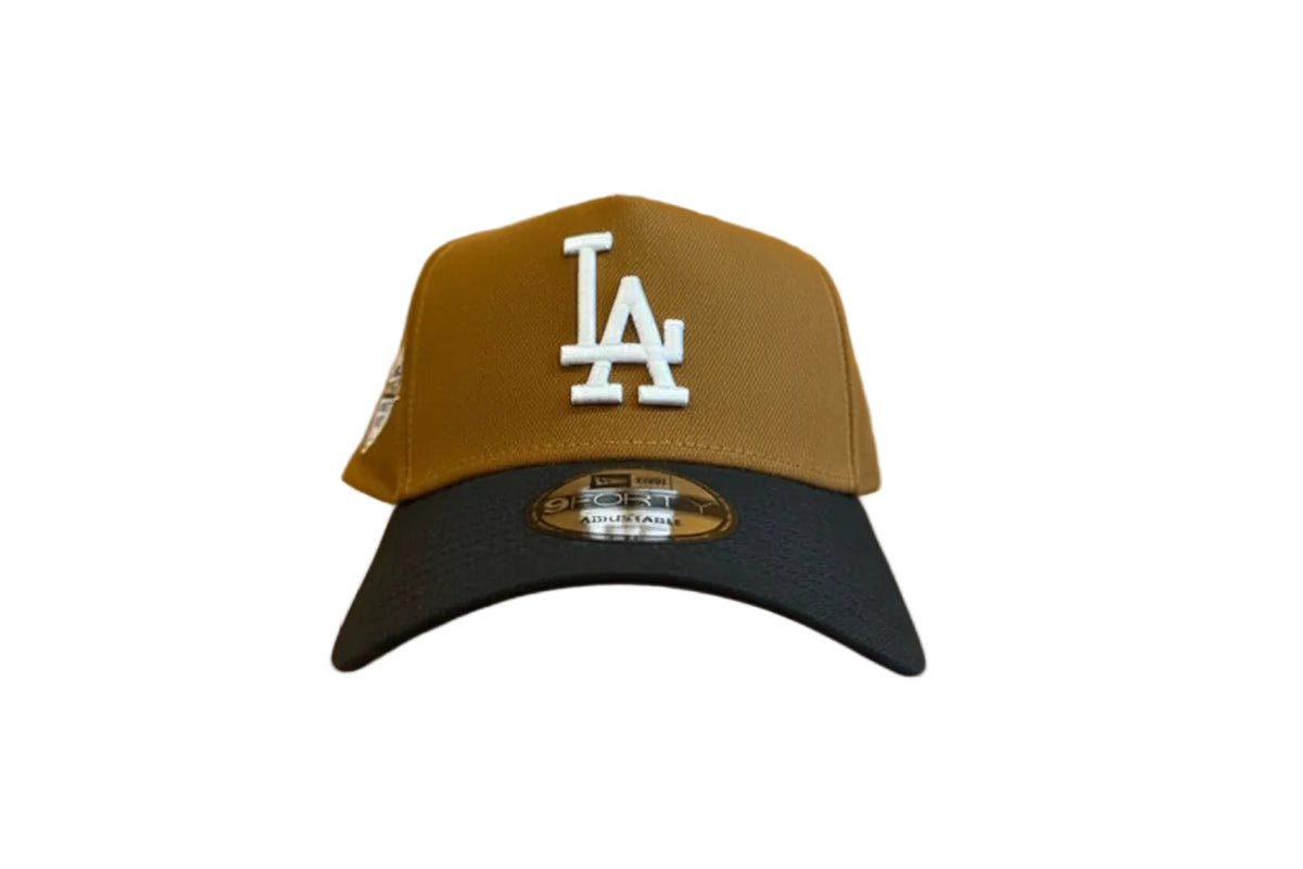 New Era Los Angeles Dodgers walnut brown 2025 champ patch a-frame
