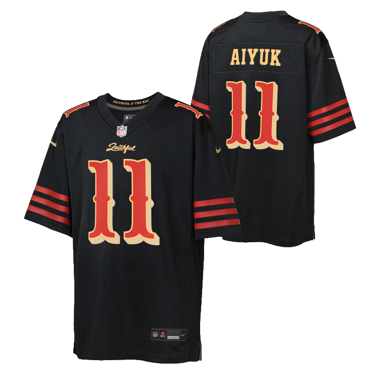Nike Youth San Francisco 49ers Brandon AIYUK Rivalry Game Jersey-Black
