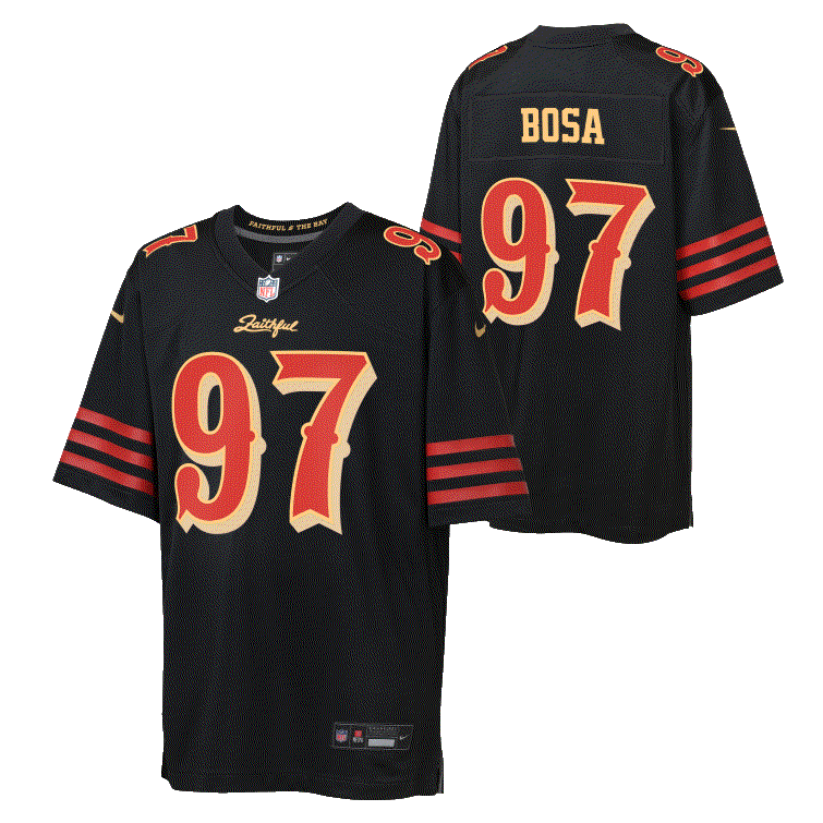 Nike Youth San Francisco 49ers Nick Bosa Rivalry Game Jersey-Black